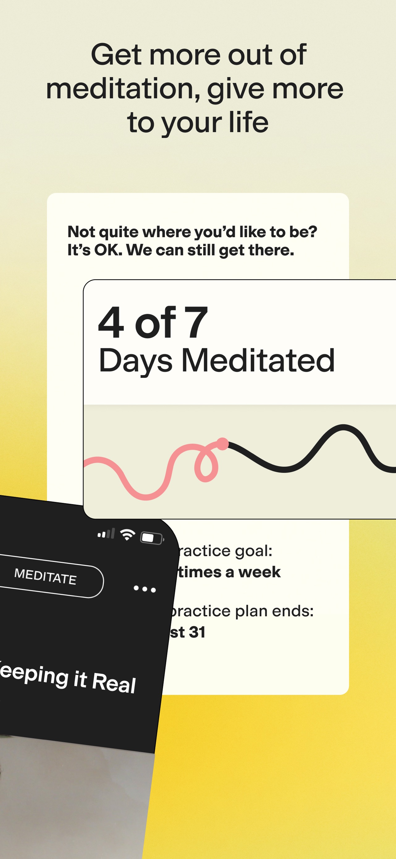 Ten Percent Happier App Store screenshot: Get more out of meditation, give more to your life